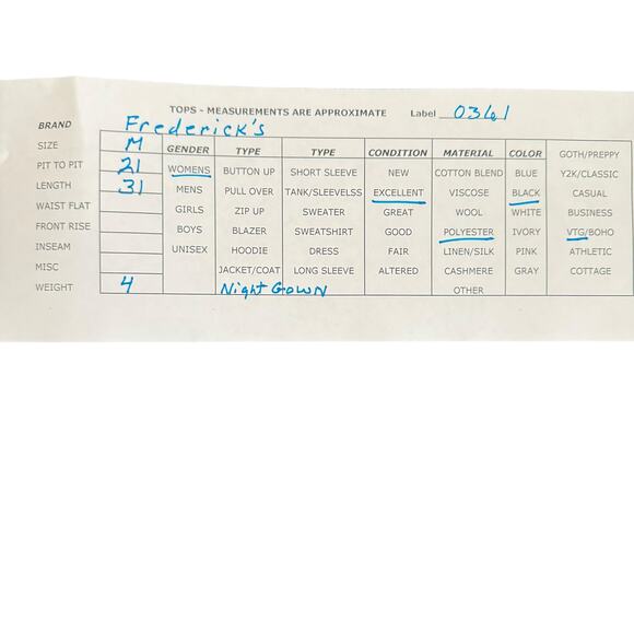 Vintage Frederick's of Hollywood Women's 100% Polyester Lace Boxy Sexy Shirt M - Picture 5 of 5